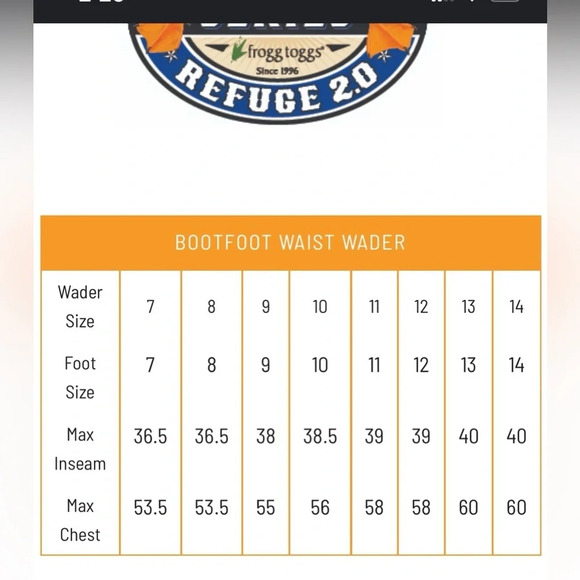 Frogg Toggs Rama II PVC Bootfoot Hip Wader Hunting Waterproof Size US 7 - Picture 10 of 10